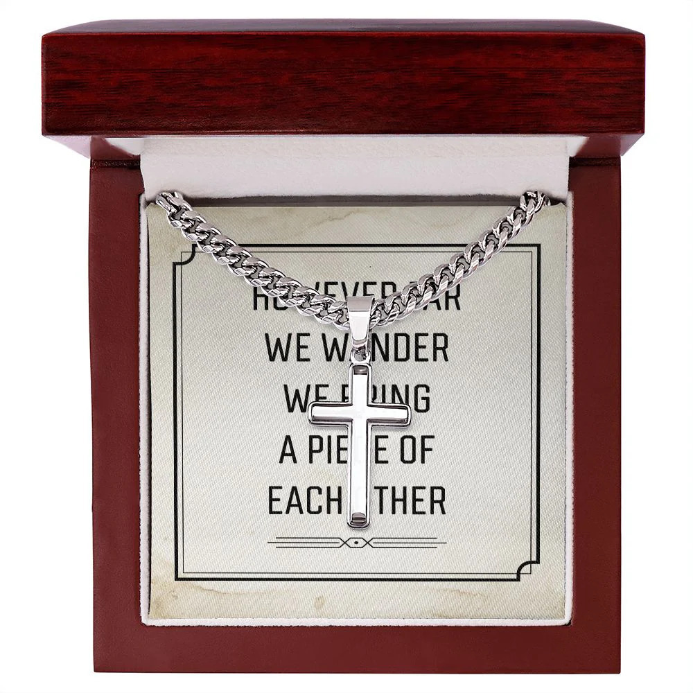 However Far We Wander Artisan Cross Cuban Chain Luxury Box